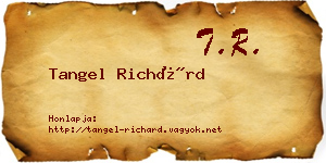 Tangel Richárd névjegykártya